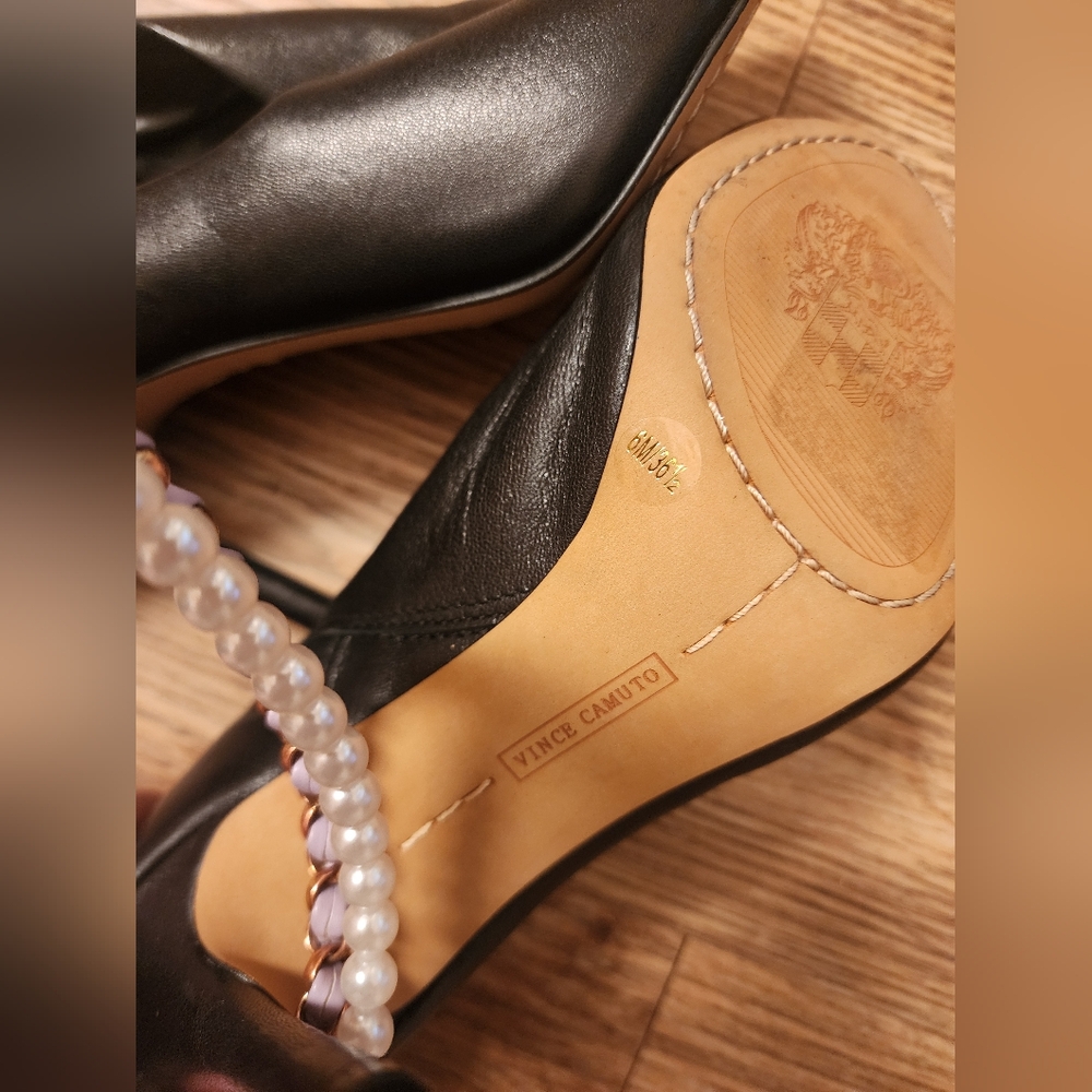 Size 6 - 🆕️ Vince Camuto Careeta Sleek Black Open-Toe Heels - Picture 11 of 11